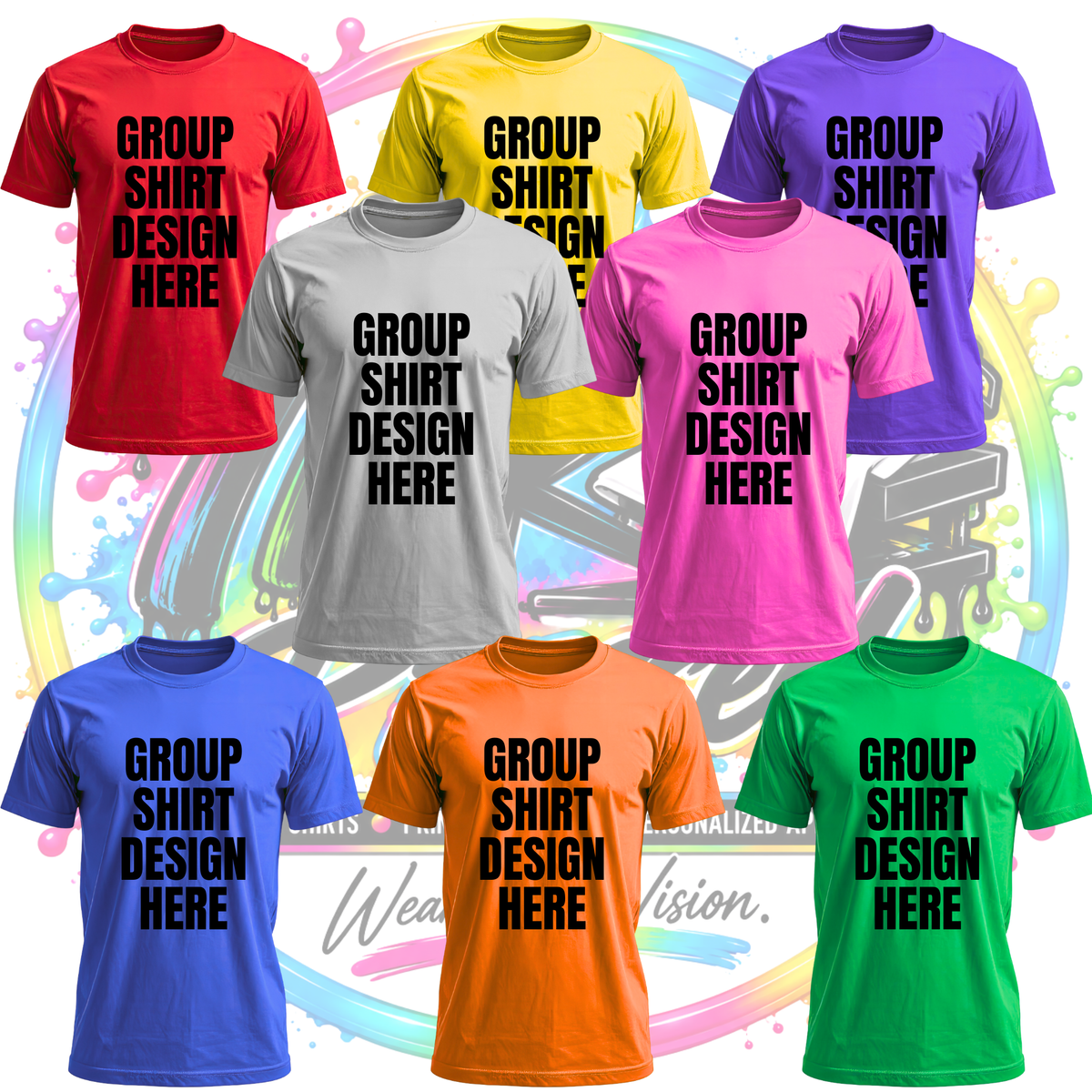 Custom Group Apparel T-Shirts | Upload Your Design